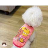  Áo sát nách Gấu nâu vịt cho chó mèo 