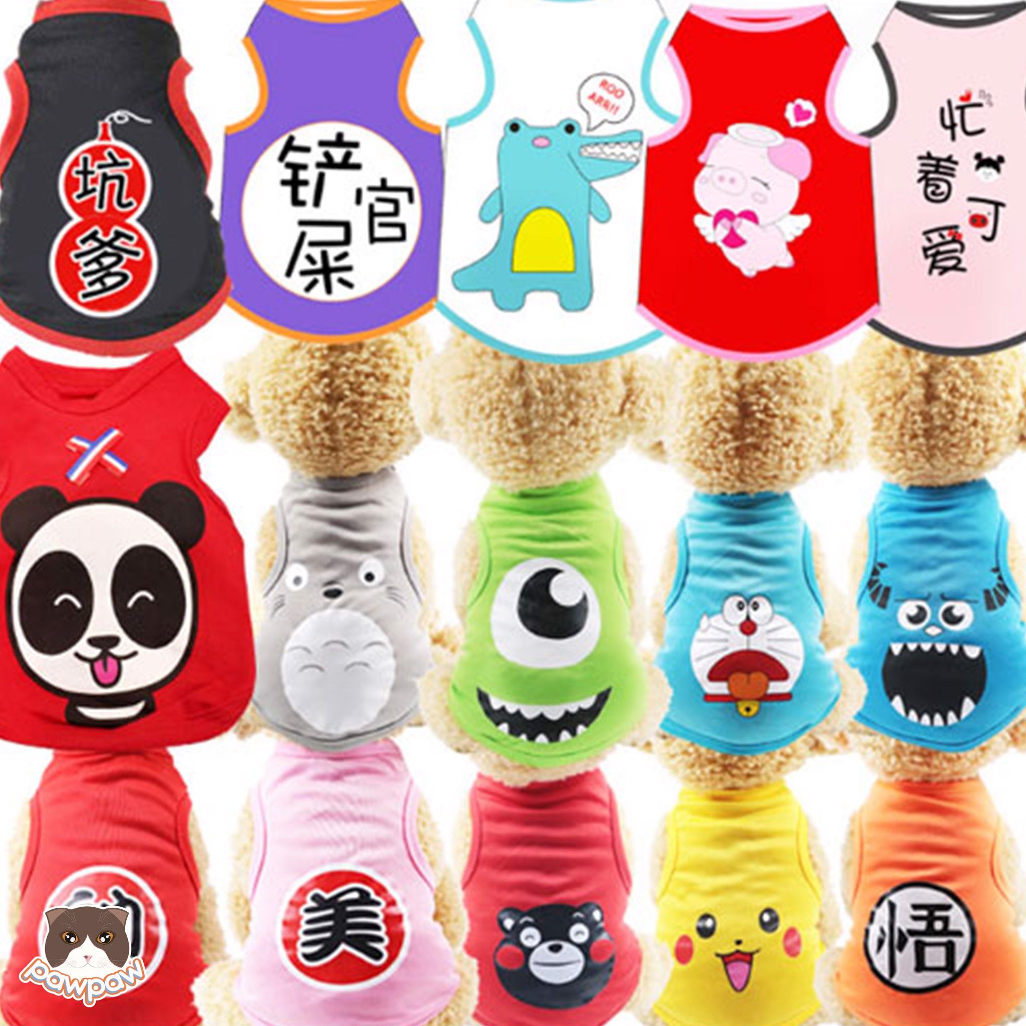  Áo hình cho chó mèo 