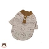  Áo cổ trụ gấu nâu cho chó mèo 