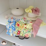  Áo hoa cổ nơ Hàn quốc cho chó mèo 