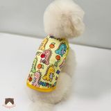  Áo lưới sát nách khủng long vàng cho chó mèo 