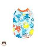  Áo lưới sát nách khủng long xanh cho chó mèo 