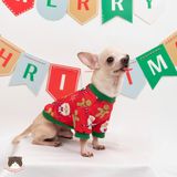  Áo thun poly đỏ Noel cho chó mèo 