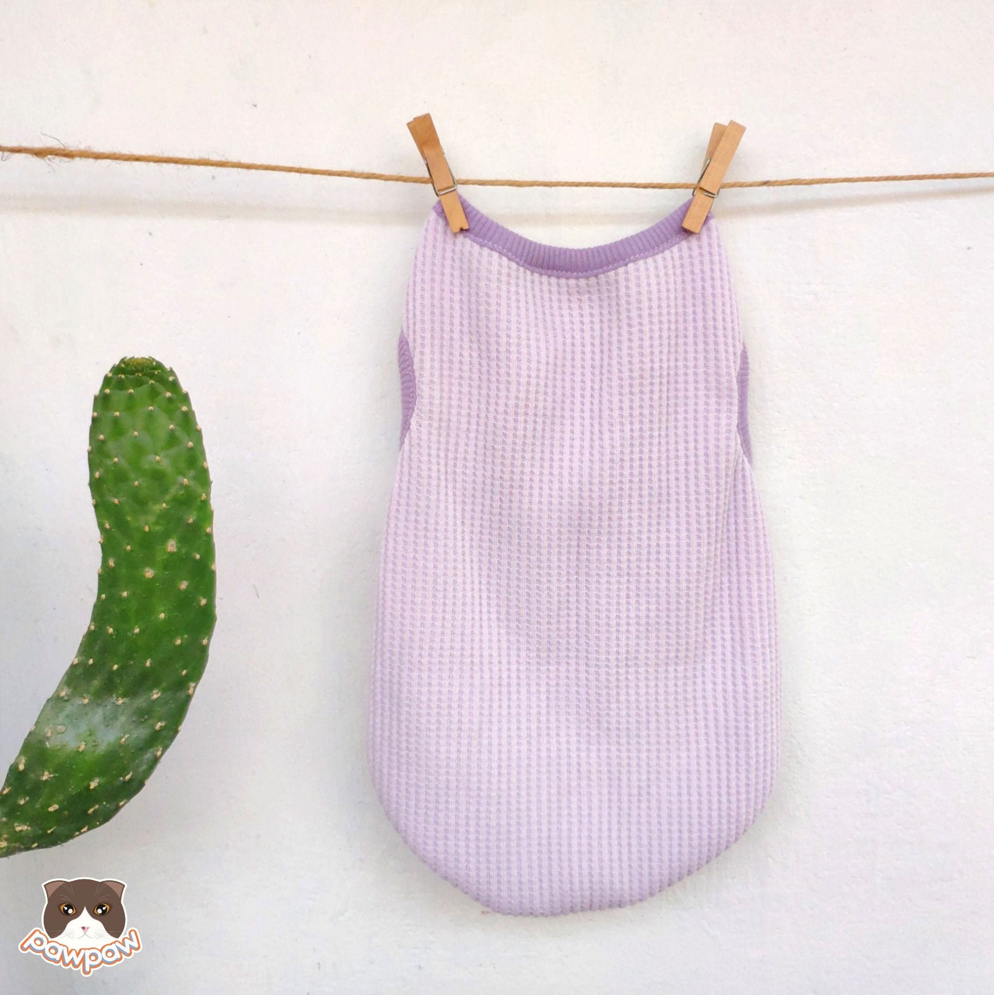  Áo sát nách tím lilac DG cho chó mèo 