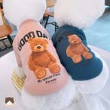  Áo thun nỉ hình gấu cho chó mèo 