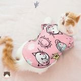 Áo thun nỉ họa tiết cho chó mèo 