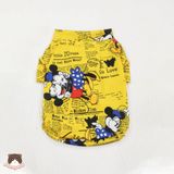  Áo thun vàng Mickey cho chó mèo 