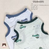  Áo sát nách DG xe hơi xanh dương cho chó mèo 