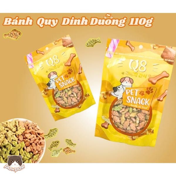  Bánh quy cá dinh dưỡng Q8 110g cho mèo 