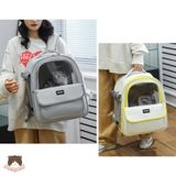  Balo trắng viền màu Moorpet cho chó mèo 