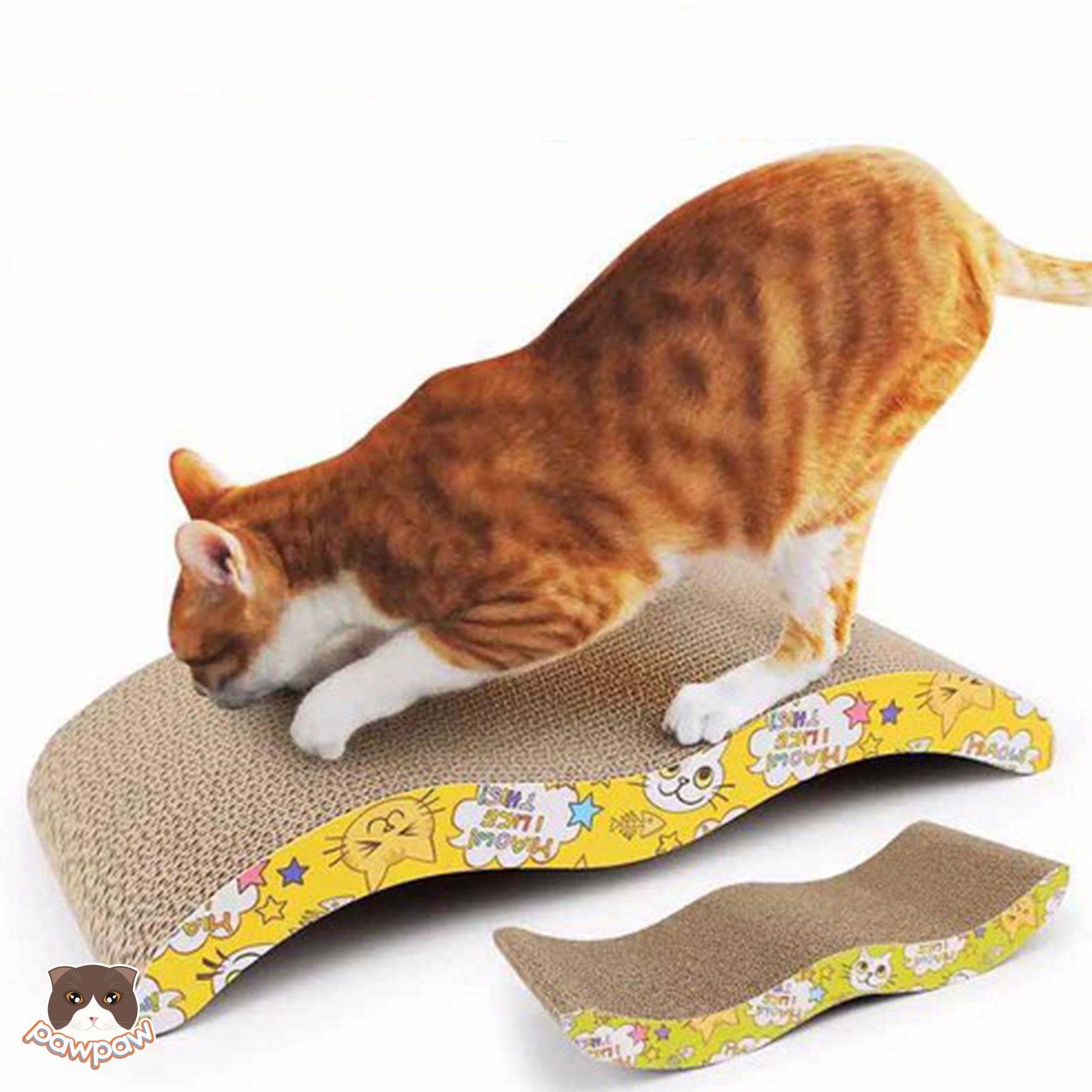  Bàn cào móng carton cho mèo (họa tiết ngẫu nhiên) 
