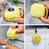  Bàn chải tắm Silicon có ngăn đựng sữa tắm cho chó mèo 