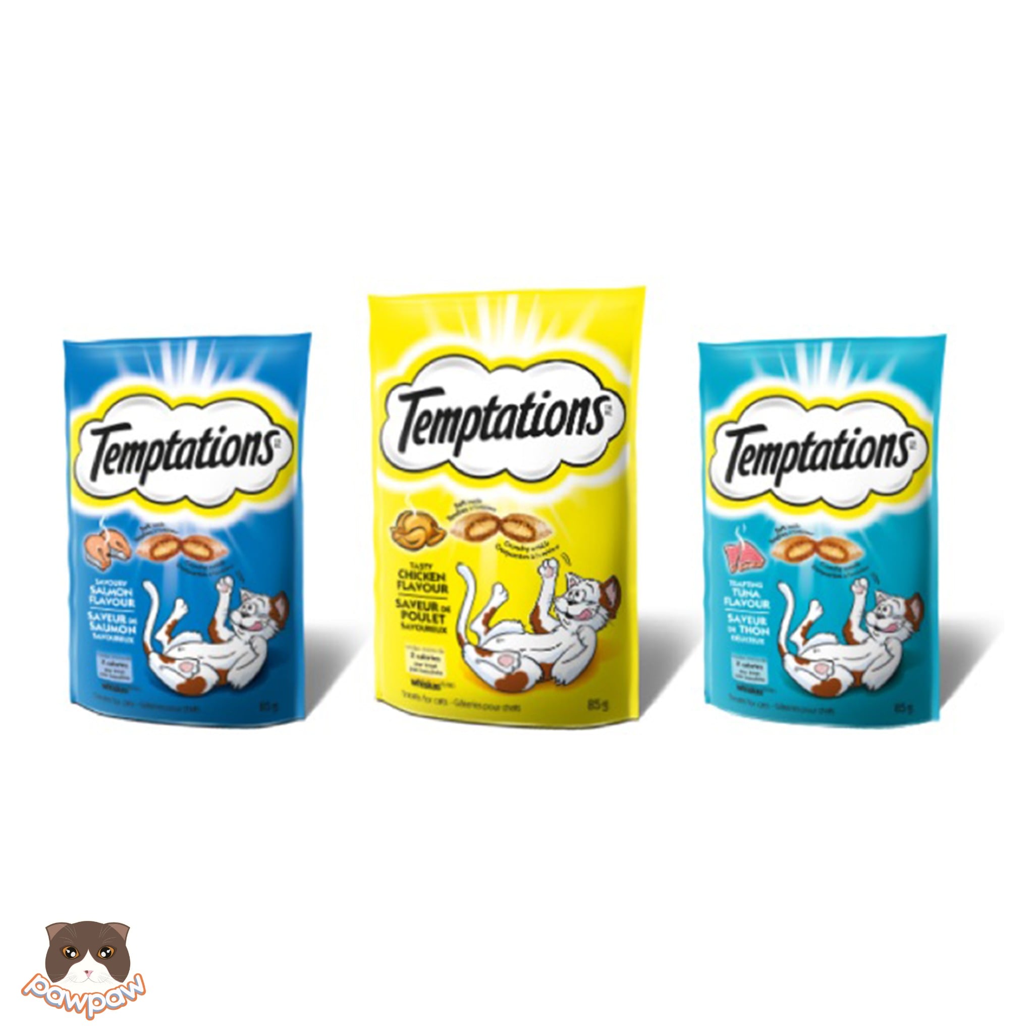  Bánh thưởng giòn có nhân Temptations 75g cho mèo 