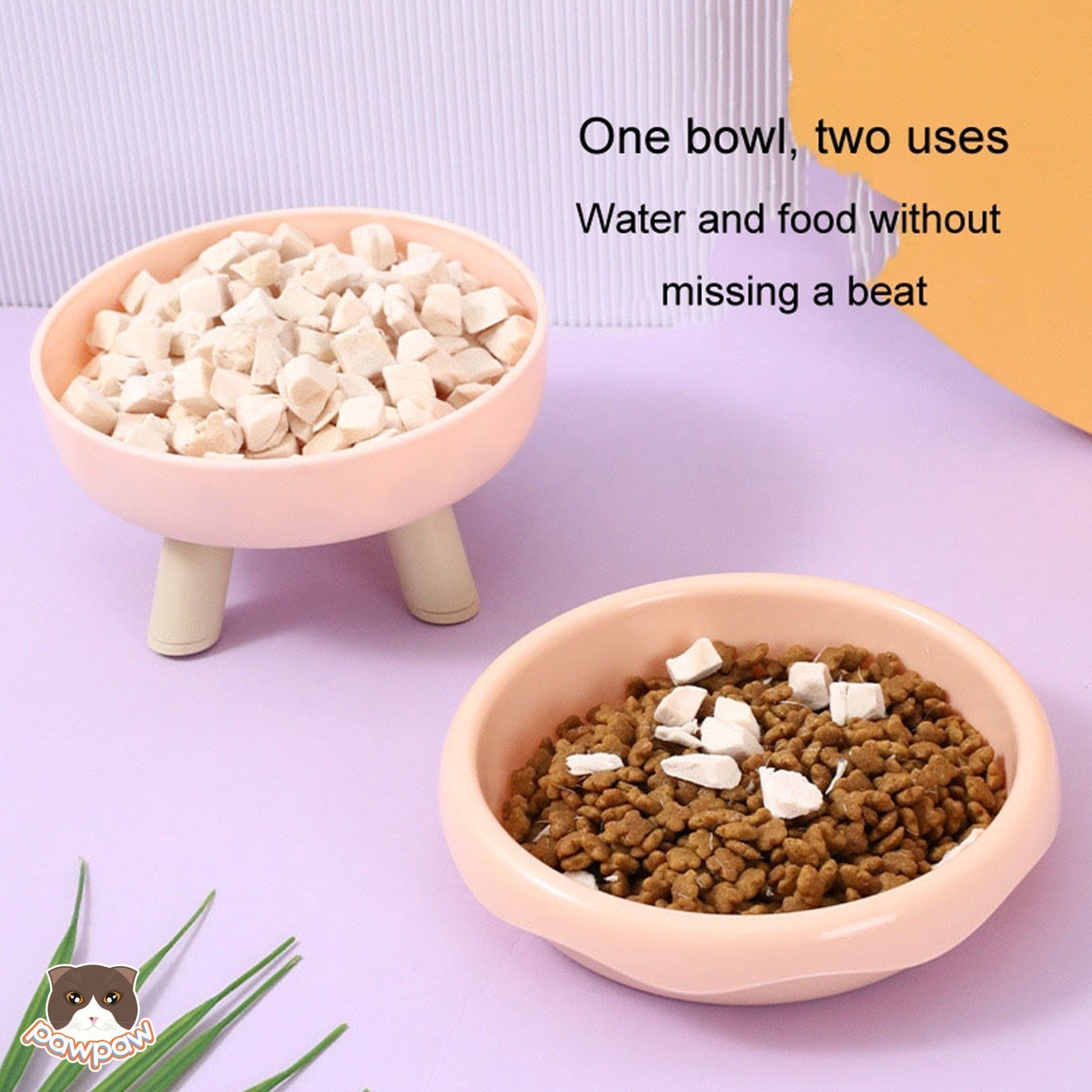  Bát ăn Taotao 4 chân chống gù cho chó mèo 