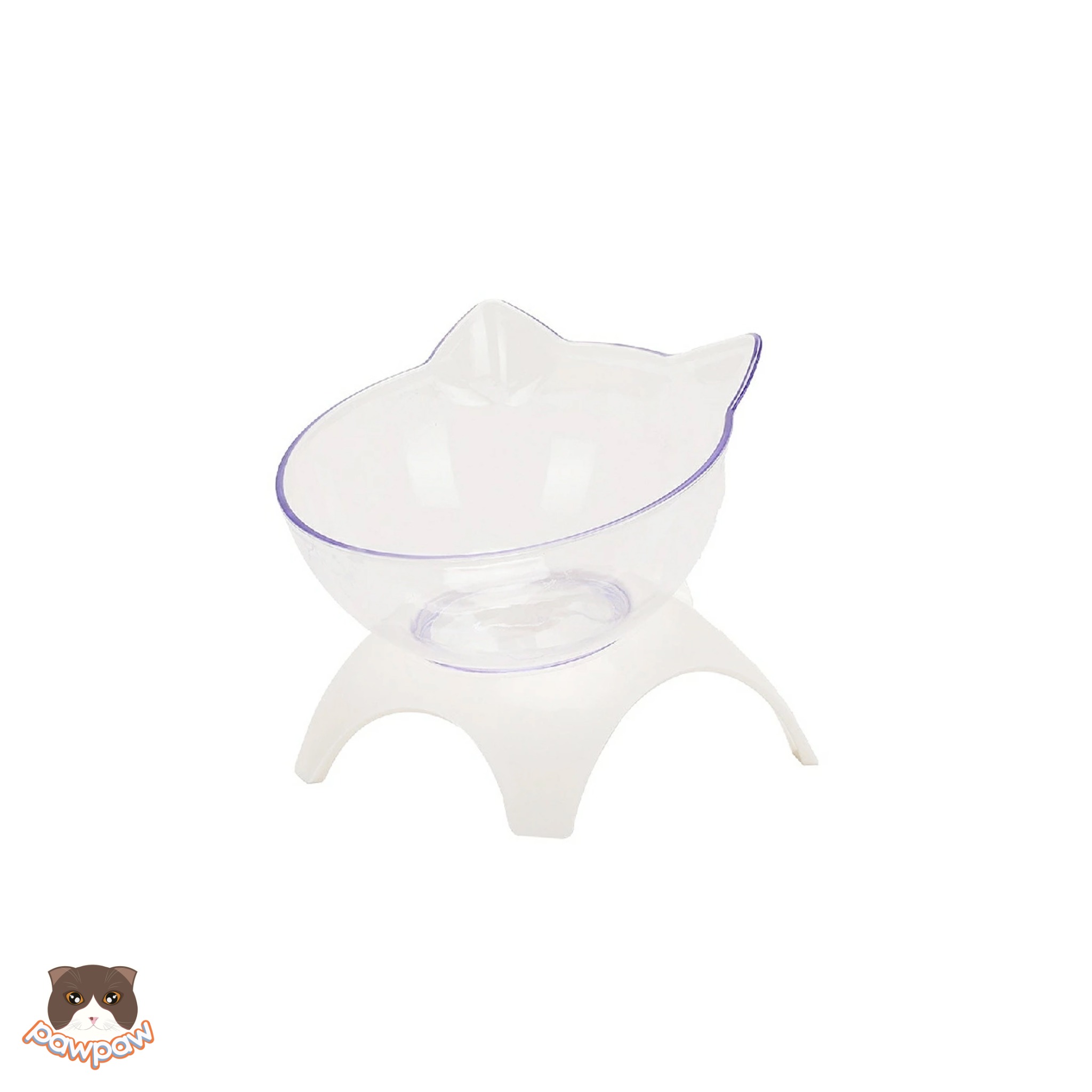  Bát nhựa trong tai mèo 4 chân chống gù cho chó mèo 