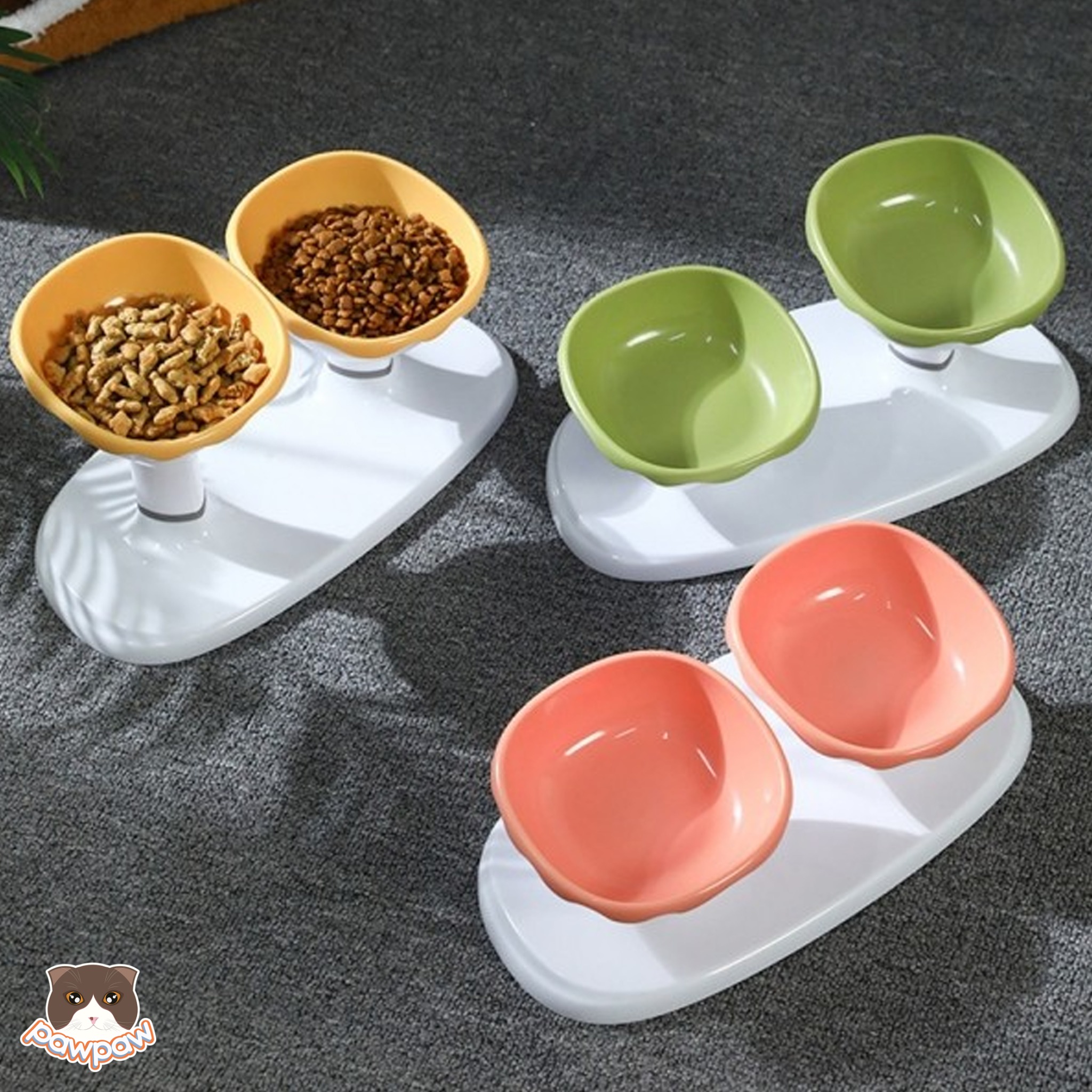  Bát đôi điều chỉnh chiều cao cho chó mèo 