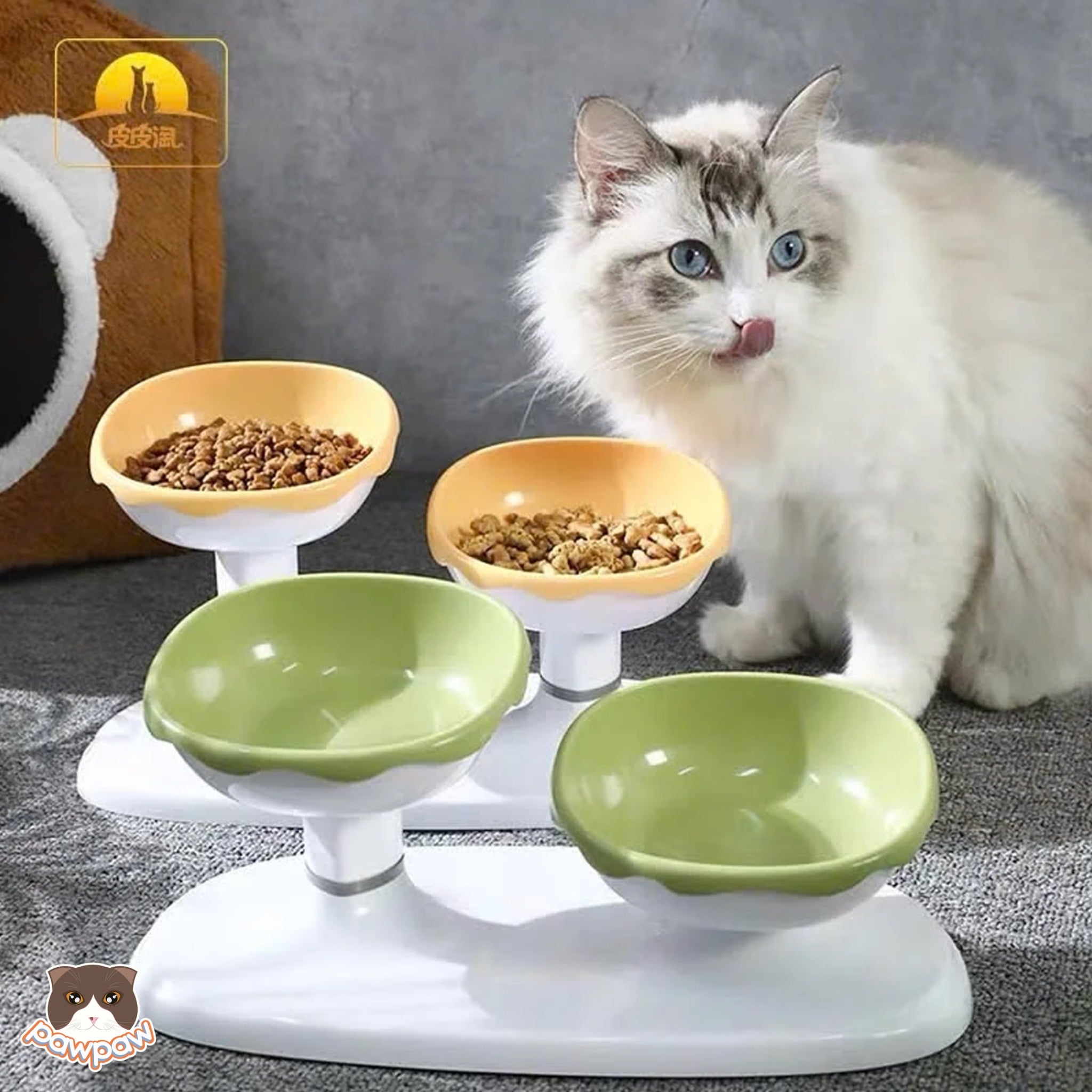  Bát đôi điều chỉnh chiều cao cho chó mèo 