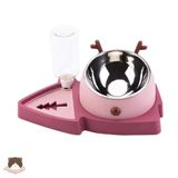  Bát ăn uống chống gù hình hươu cho chó mèo 