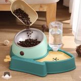  Bát ăn uống chống gù hinh ốc sên cho chó mèo 