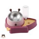  Bát ăn uống chống gù hinh ốc sên cho chó mèo 