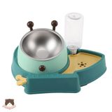  Bát ăn uống chống gù hinh ốc sên cho chó mèo 