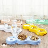  Bát ăn đôi kèm bình nước tự động cho chó mèo 