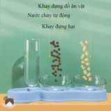  Bát ăn đôi kèm bình nước tự động cho chó mèo 
