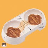  Bát ăn đôi nhựa mỏng cho chó mèo 