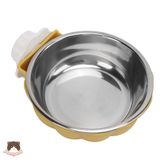  Bát ăn inox treo chuồng bí ngô cho chó mèo 