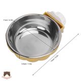  Bát ăn inox treo chuồng bí ngô cho chó mèo 