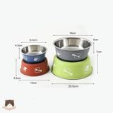  Bát inox chống trượt cho chó mèo 