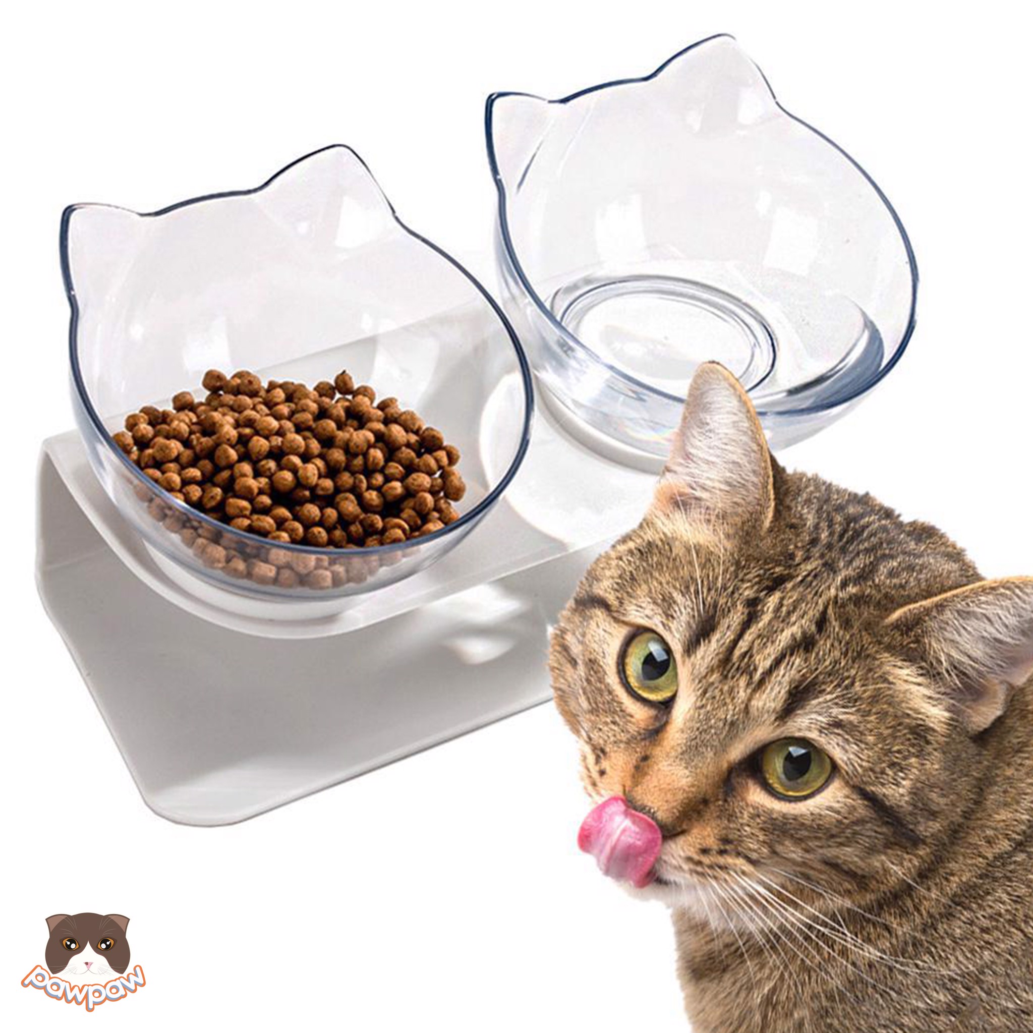 Comedero Doble para Gatos