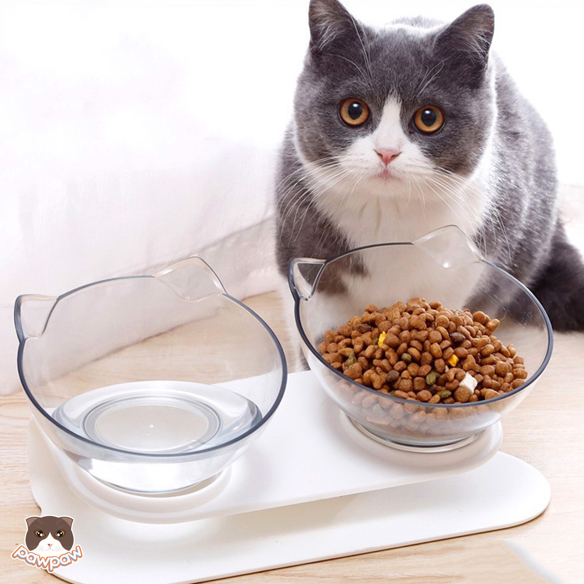 Comedero Doble para Gatos