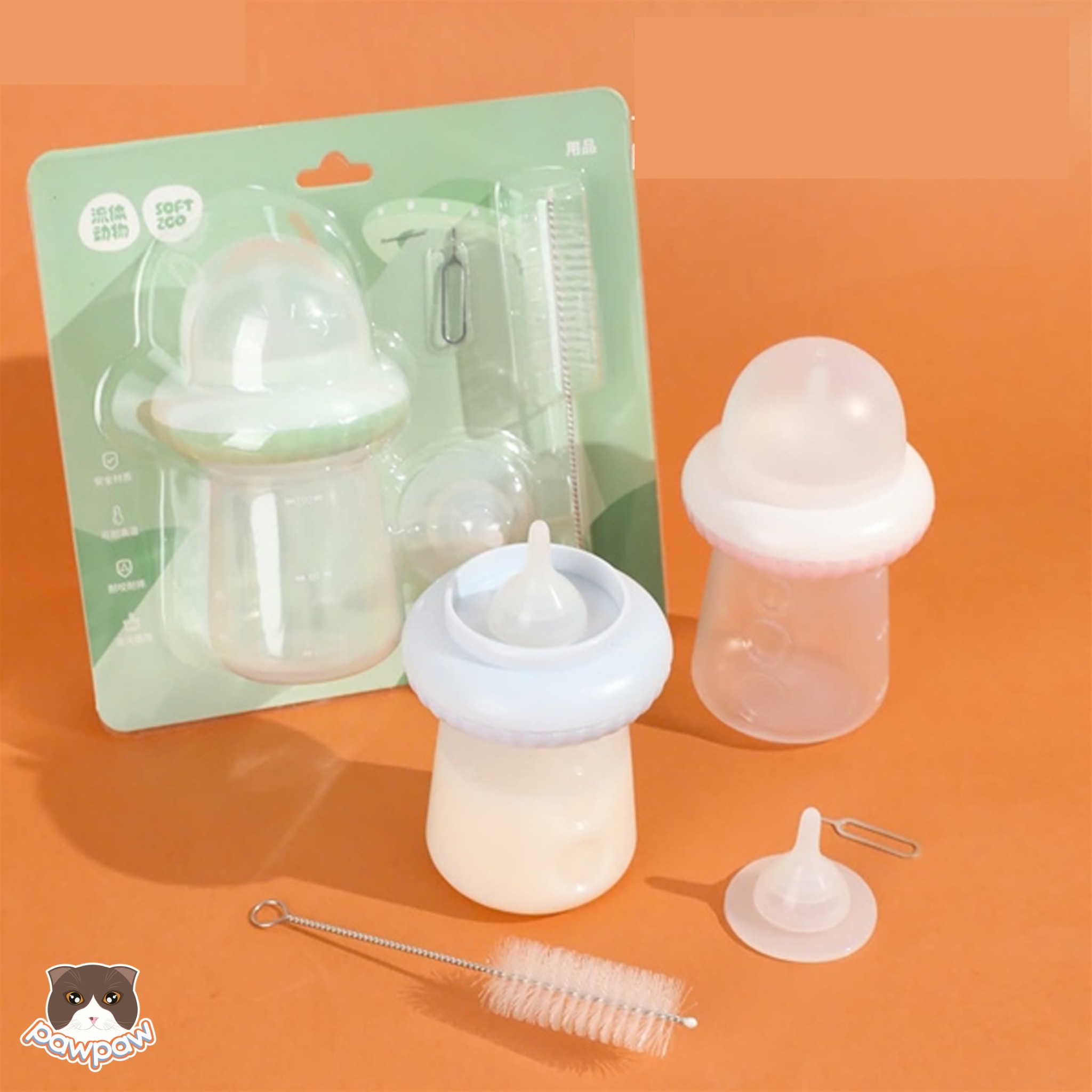  Bình ti sữa hình UFO 120ml cho chó mèo 