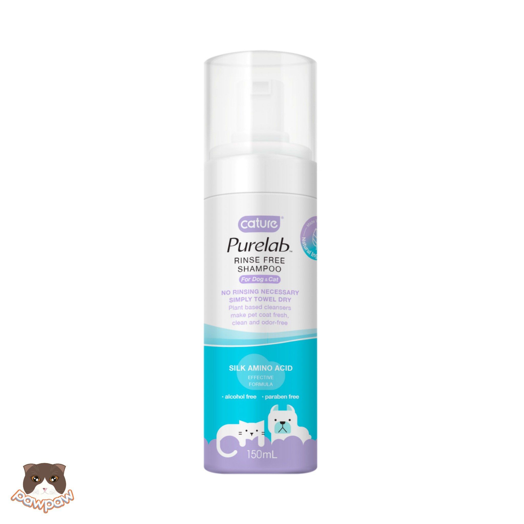  Bọt tắm khô Cature 150Ml cho chó mèo 