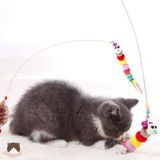 Cần câu dây thép hình sâu 7 màu cho mèo 