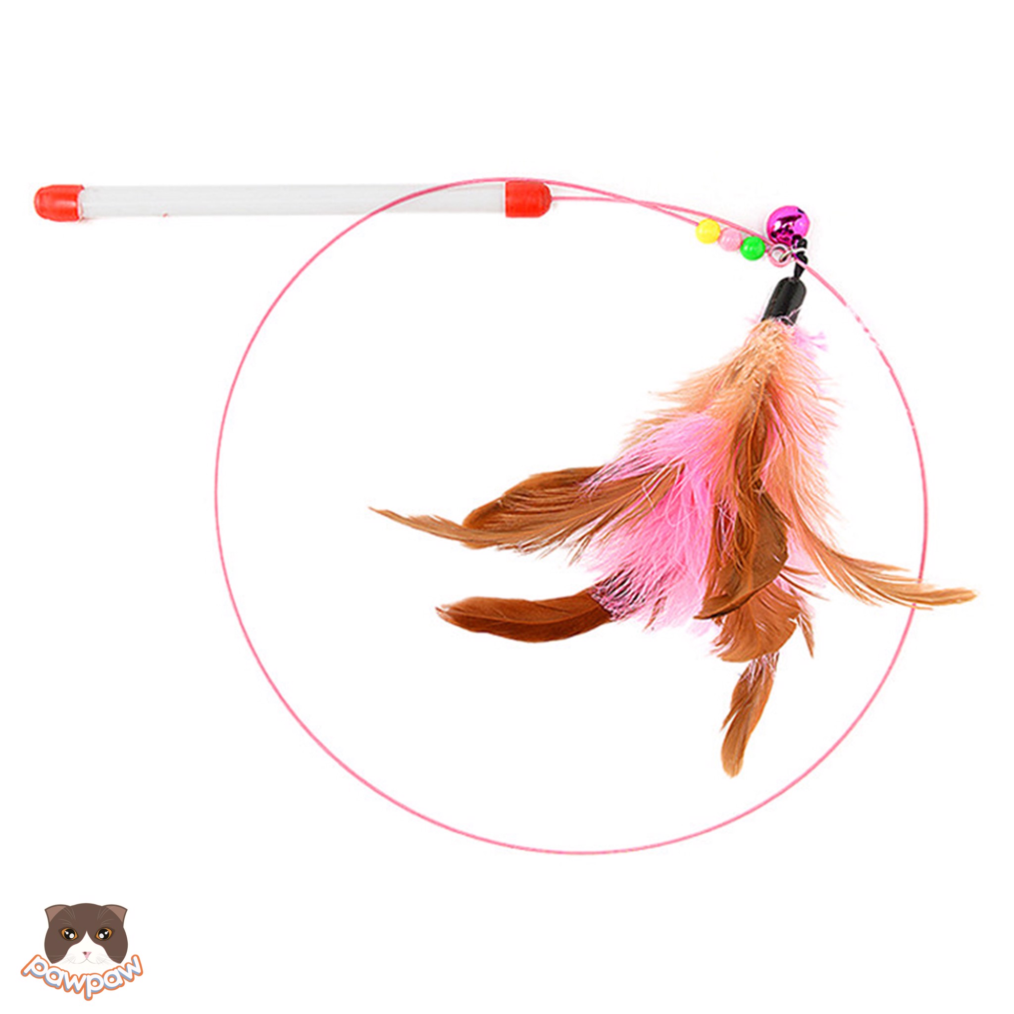  Cần câu dây thép lông ngỗng cho mèo 