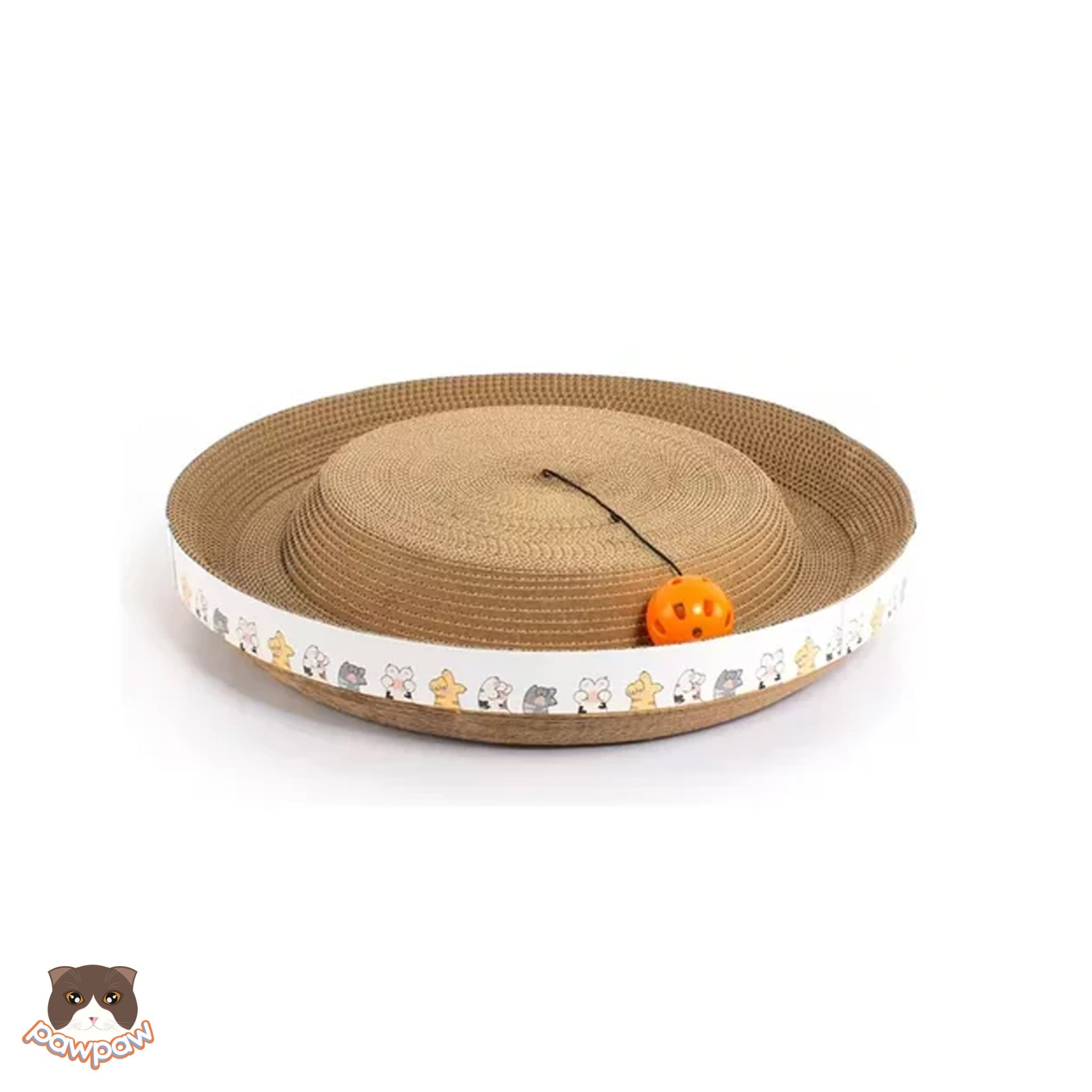  Ổ tròn cào móng carton 2 mặt kèm bóng cho mèo 