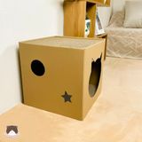  Nhà cào móng carton vuông 2 tầng cho mèo 