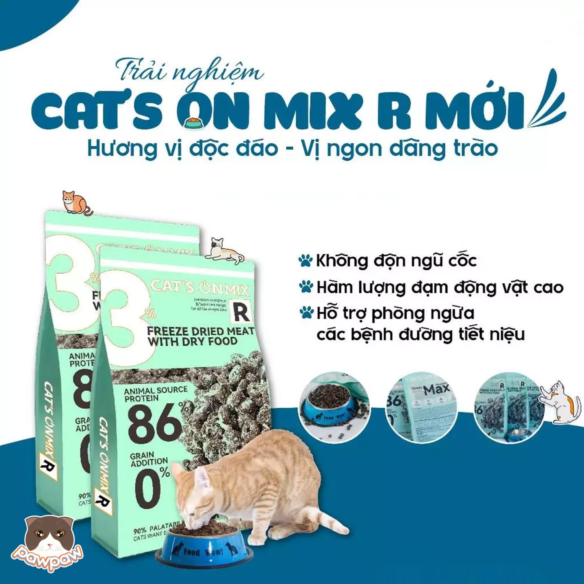  Thức ăn hạt Cat's On Mix R 1.4kg cho mèo 