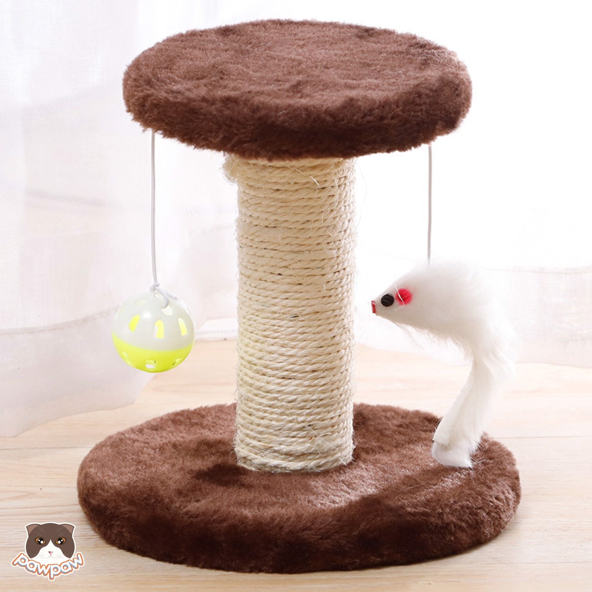  Cat tree - trụ cào móng nhỏ tròn 1 tầng cho mèo 