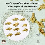 Snack bánh cá tiêu búi lông Biscuits Catnip 130g cho mèo 