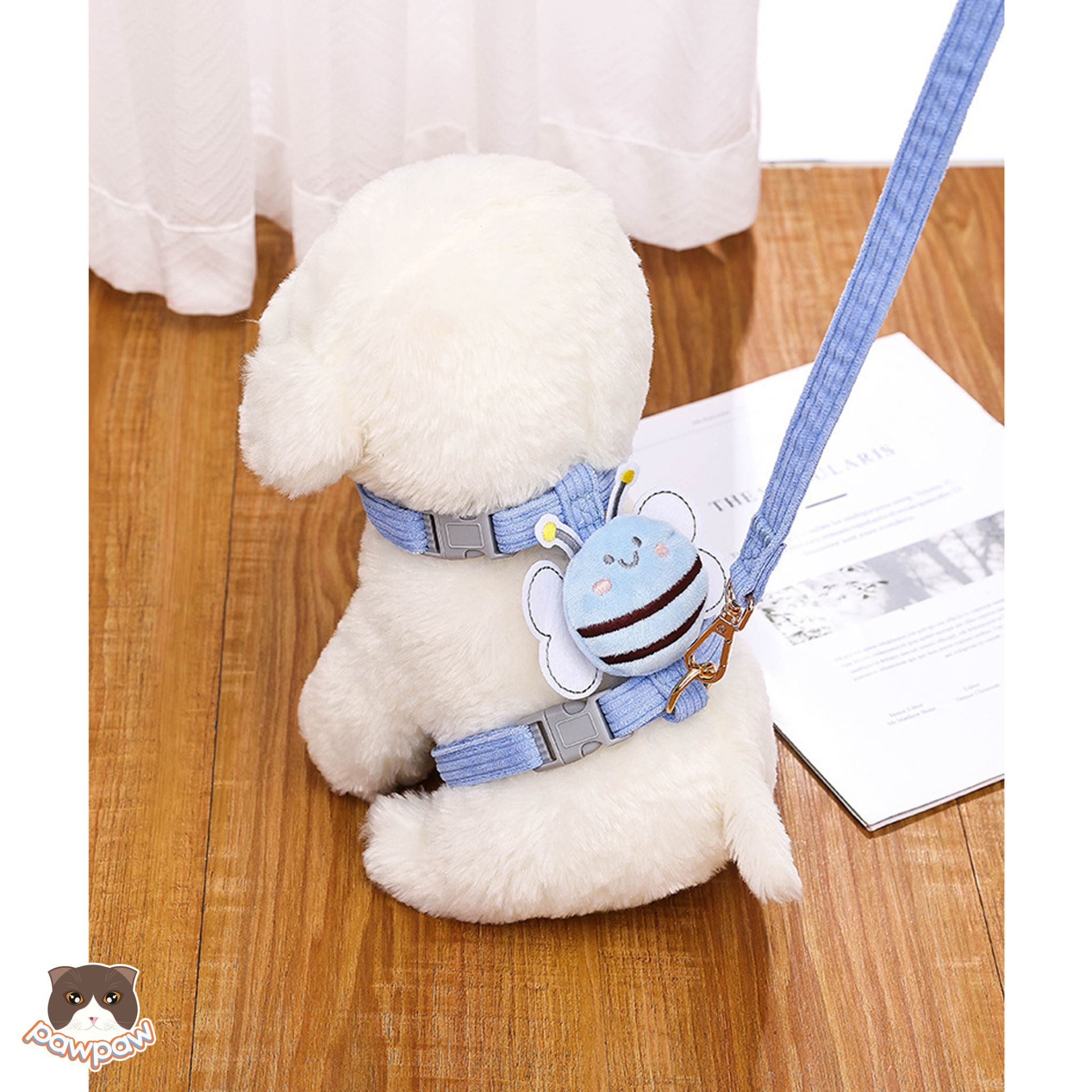 Arnés y Correa para Perro y Gato con Diseño de Abejita - ARNES COLLAR DE PASEO PARA PERRO Y GATO