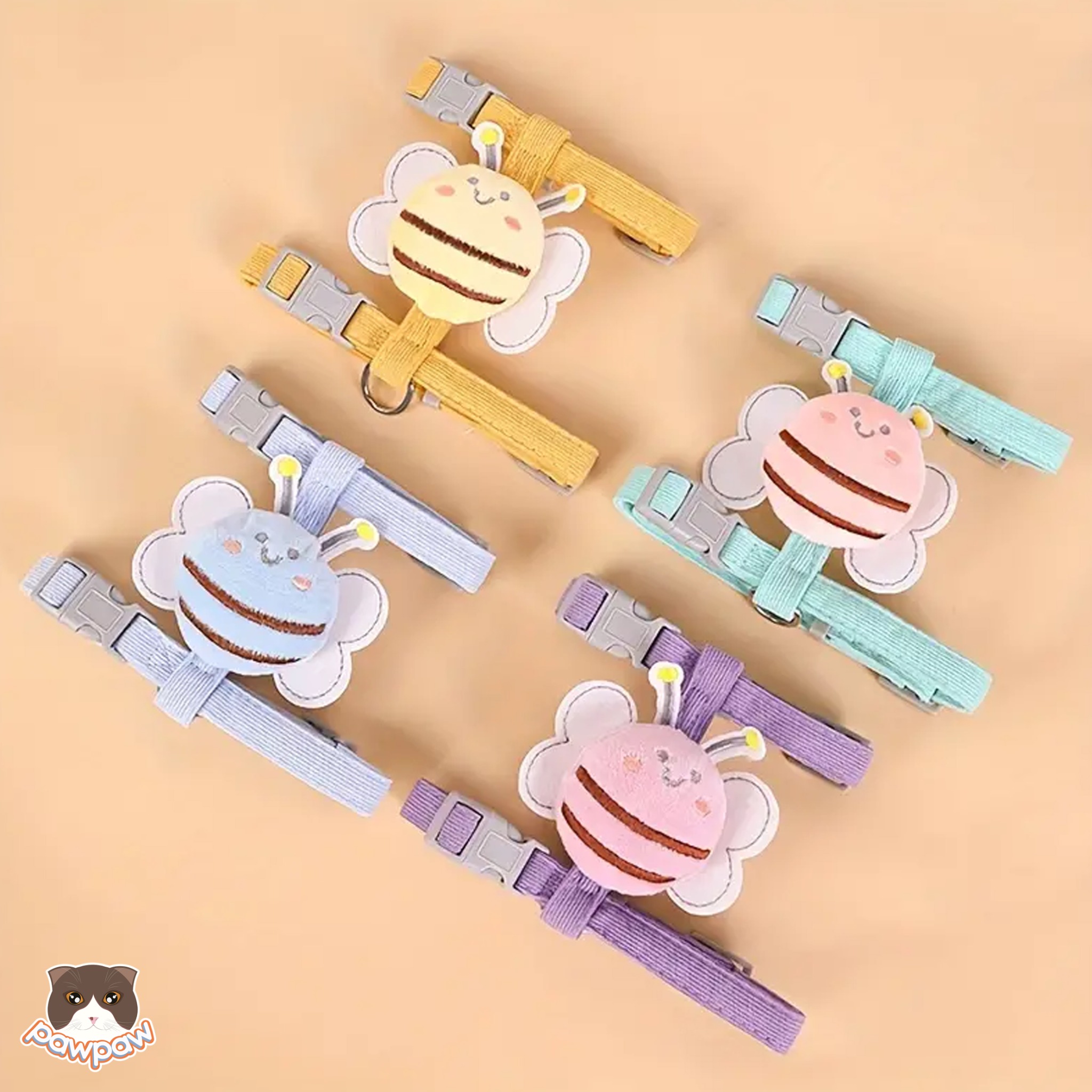  Đai dắt hình con ong / con thỏ cho chó mèo 