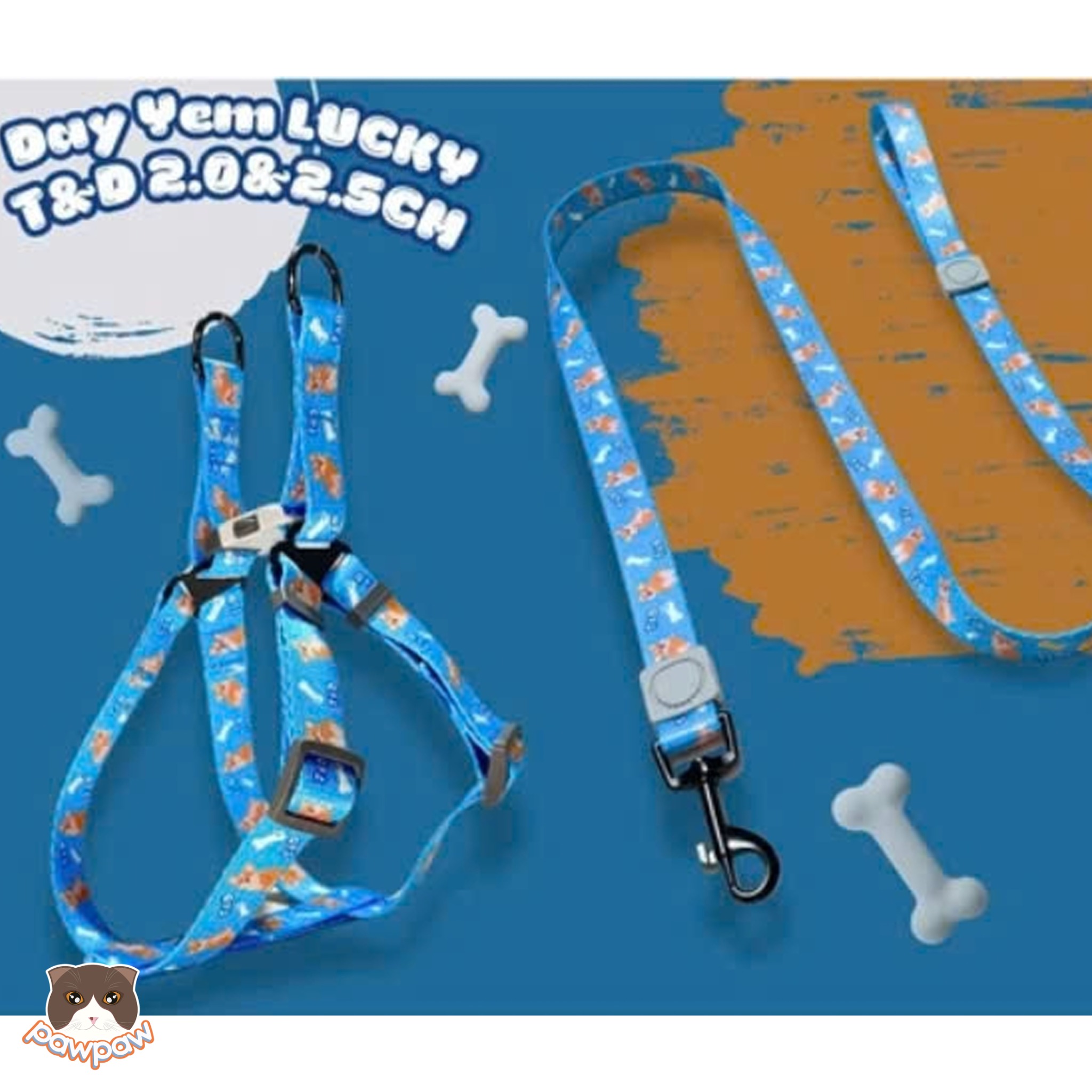  Đai dắt Lucky T&D cho chó mèo 