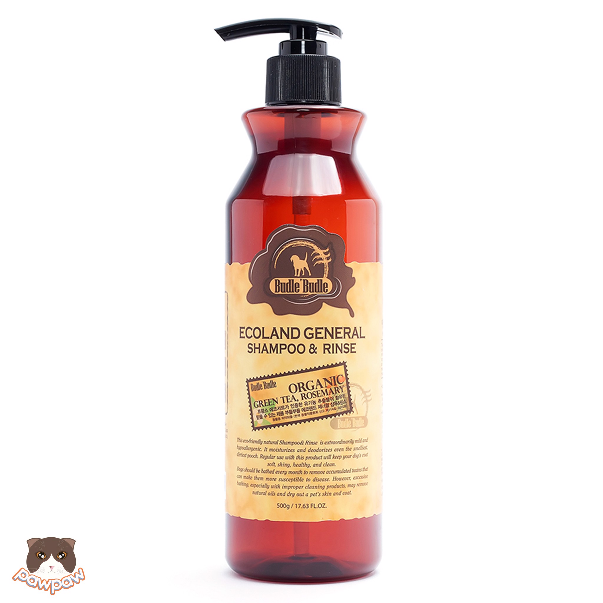  Dầu gội & xả hữu cơ Budle Budle 500ml cho chó 