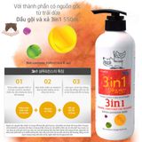  Dầu gội xả dưỡng lông Forcans 3in1 550ml cho chó mèo 