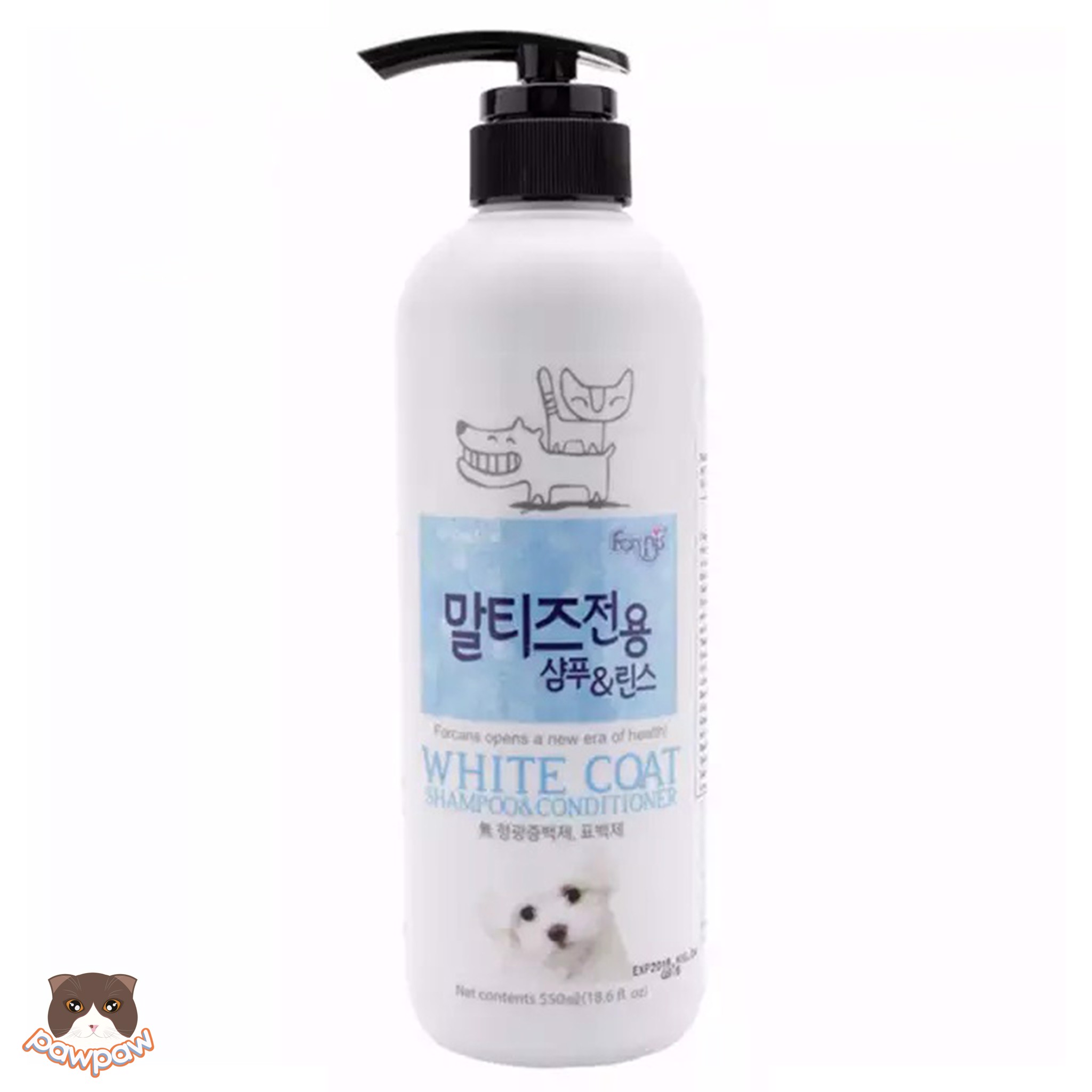  Dầu gội xả Forcans White Coat 550ml cho chó mèo lông trắng 