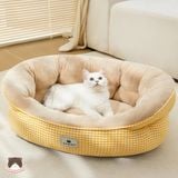  Đệm ovan kẻ caro cho chó mèo 