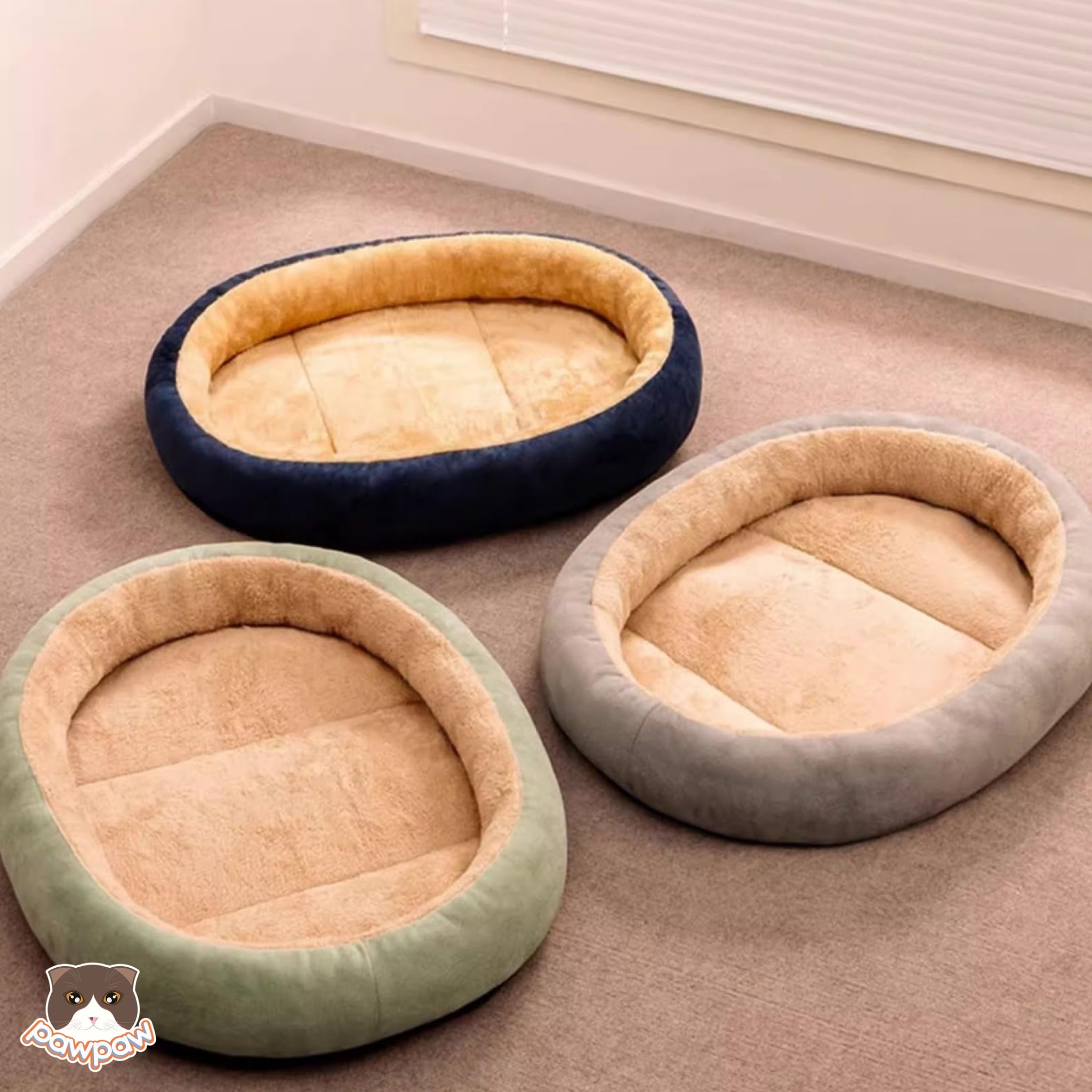  Đệm oval dày cho chó mèo 
